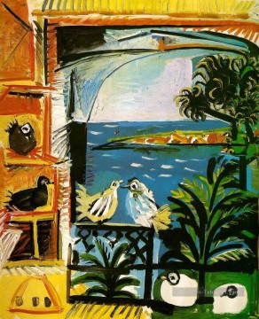  Atelier Tableaux - L atelier Les pigeons III 1957 cubiste